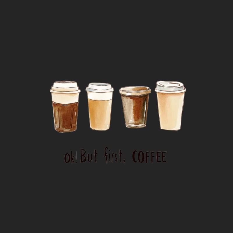 Illustrated Coffee To-Go Cups: A Morning Ritual Female Pullover Sweatshirt