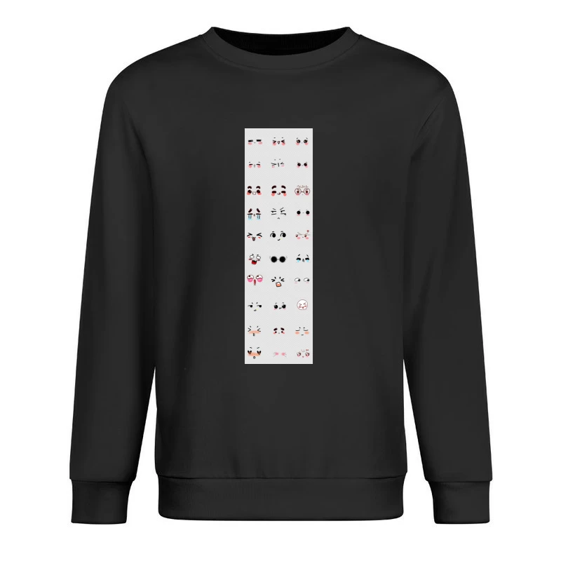 Niedliche Kawaii Gesichtsausdrücke Herren Pullover Sweatshirt