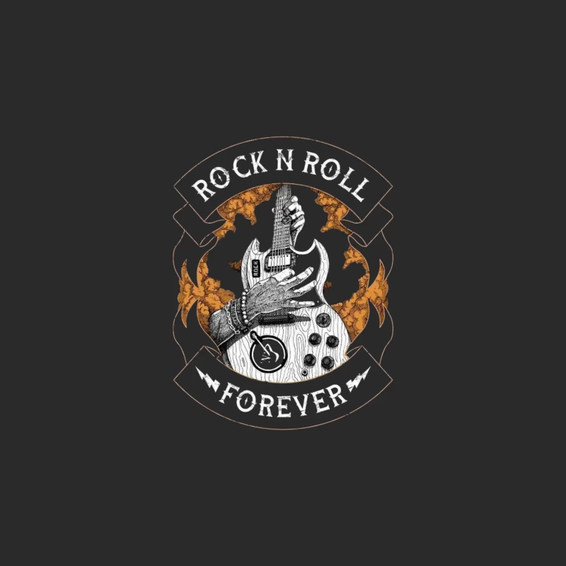Rock N Roll Forever Graphic Design Baseball Cap