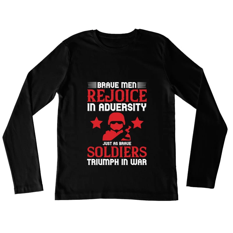 Courage et Victoire des Soldats Femme Manches Longues T-Shirt