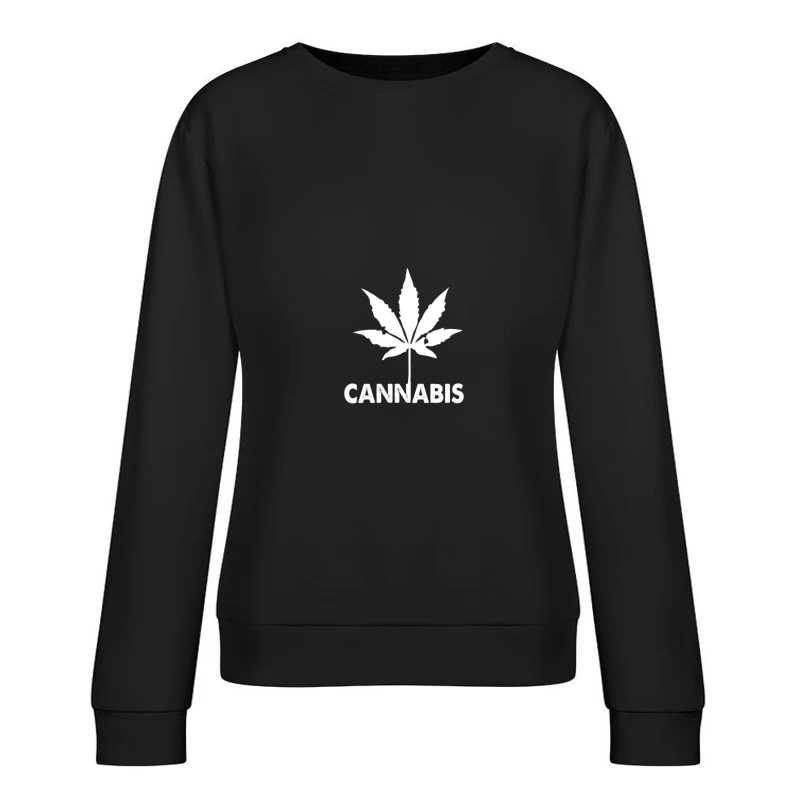 Logo de feuille de cannabis Femme Sweat-shirt à enfiler