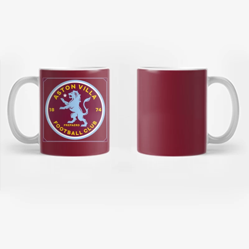 Aston Villa Football Club Historic Crest with Rampant Lion Coffee Mug