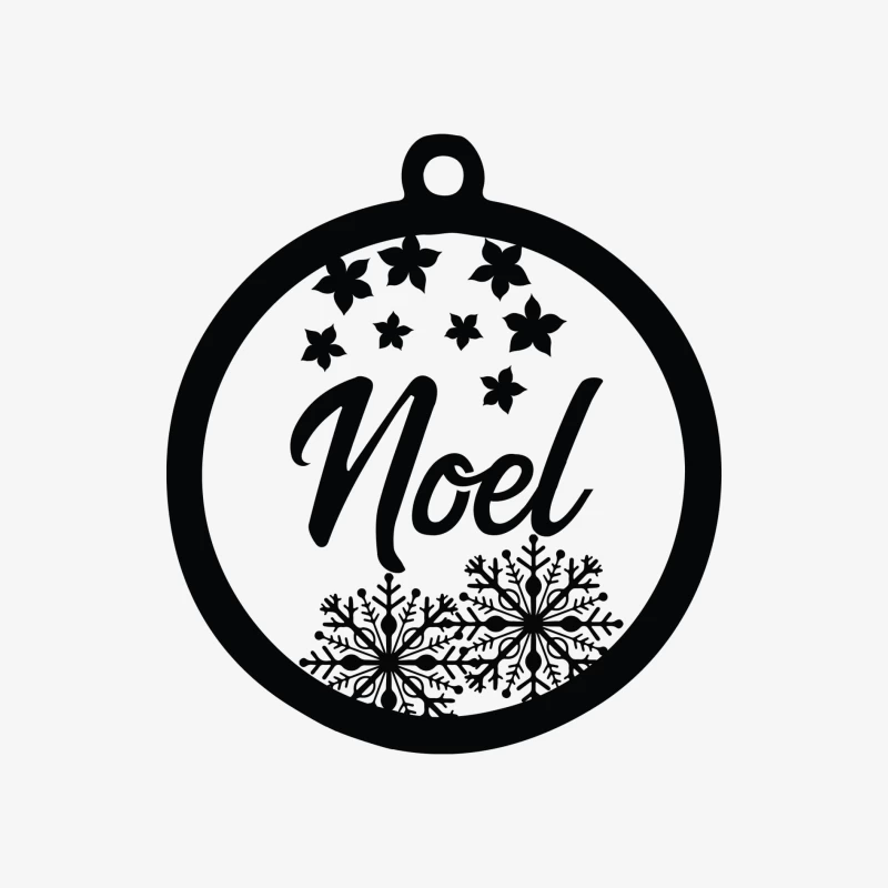 Décoration de Noël avec flocons et étoiles Homme Manches Longues T-Shirt