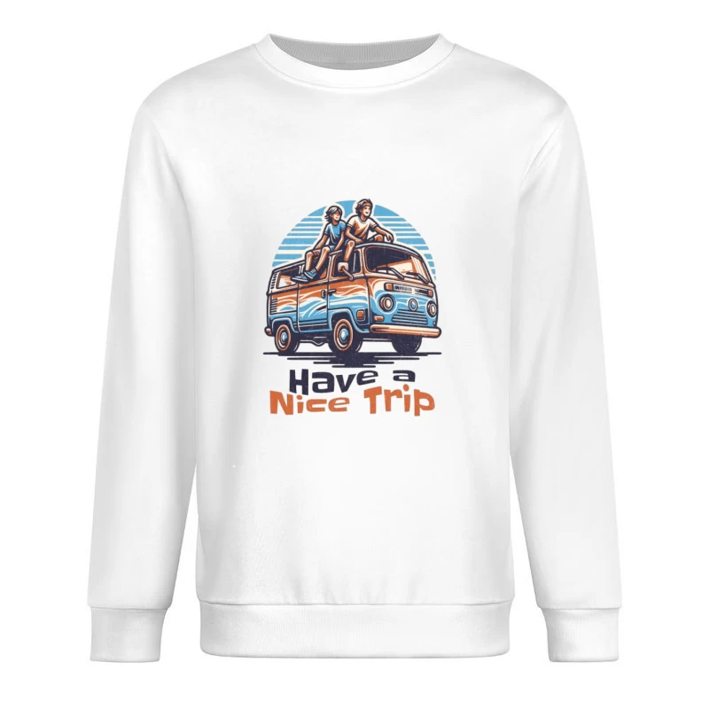 Roadtrip-Abenteuer mit Retro-Bus Herren Pullover Sweatshirt