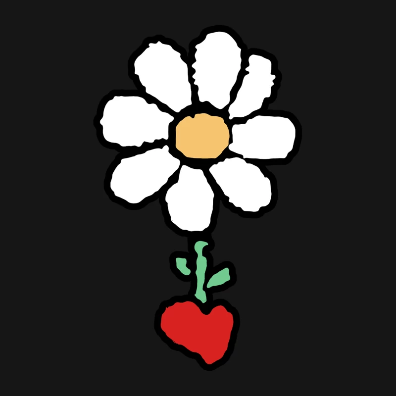 Blume mit Herz Herren T-Shirt