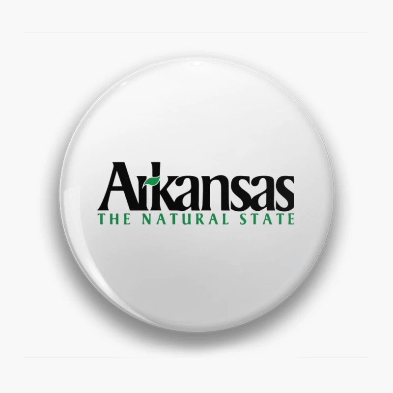 Arkansas Natural State Official Tourism Logo Design Pin