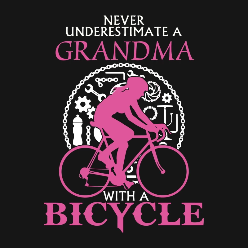 Grand-mère cycliste audacieuse Femme T-Shirt
