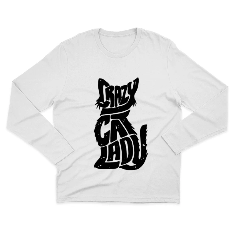 Design Créatif pour Adepte de Chats Homme Manches Longues T-Shirt
