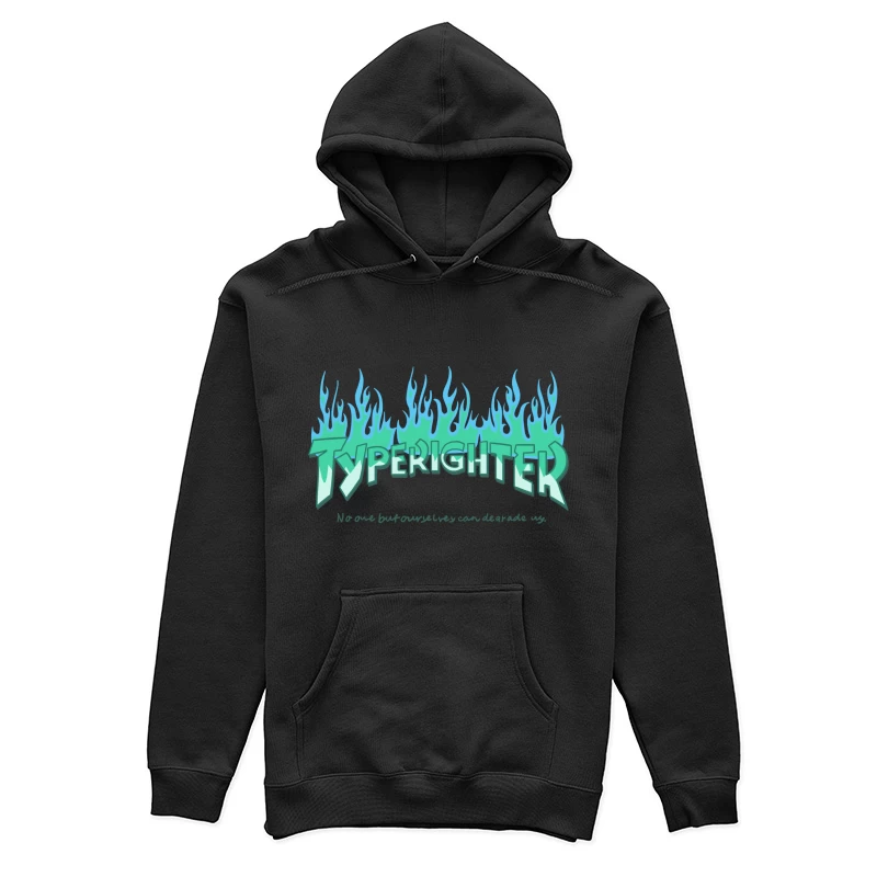 Stilisierte Typerighter Grafik Damen Pullover Hoodie