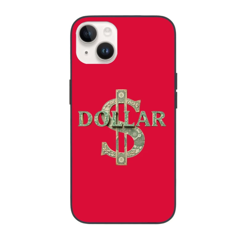 Creative Dollar Sign Typography Made from US Currency iPhone Case