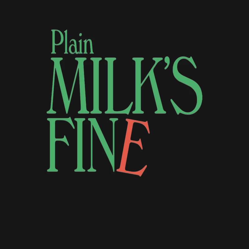 Plain Milk's Fine Typography Design Female Long Sleeve T-Shirt