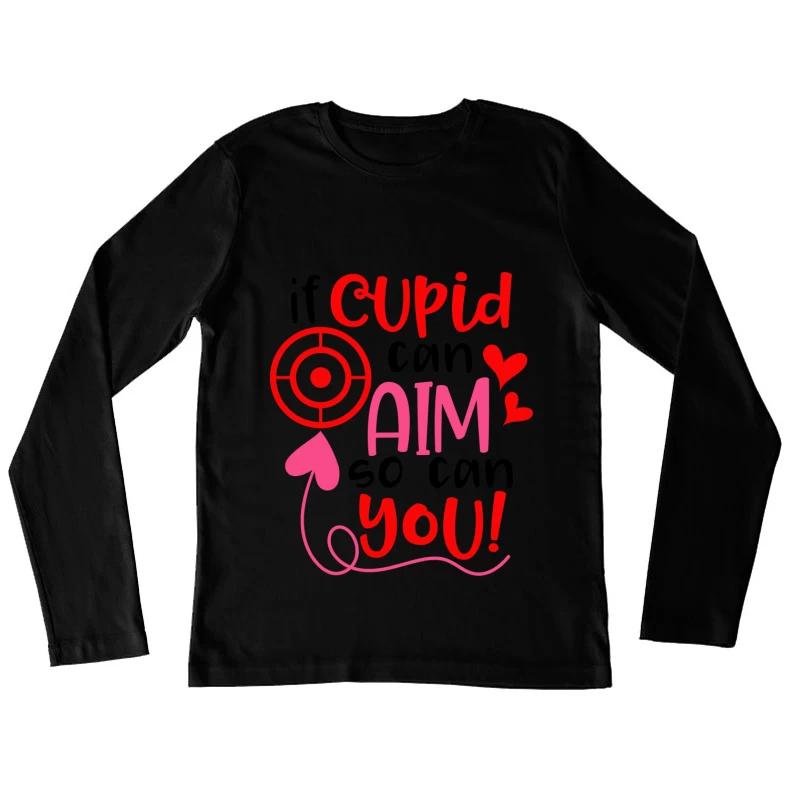 Motivation de l'amour avec Cupidon Femme Manches Longues T-Shirt