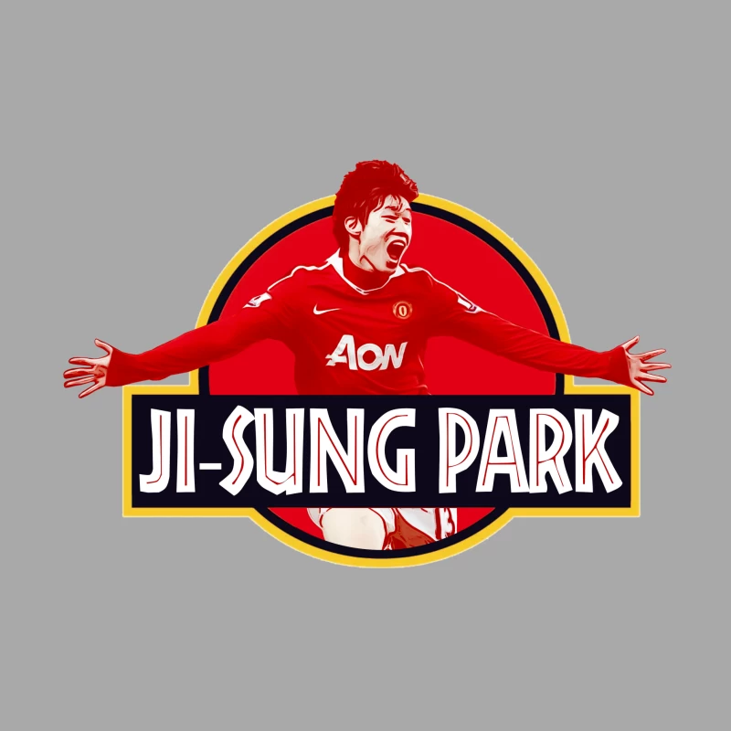 Retro Man United - PARK JI SUNG Male Pullover Hoodie