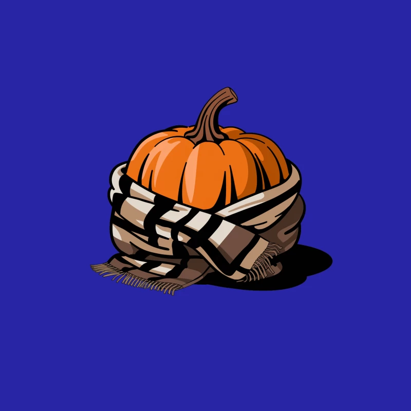 Cozy Autumn Pumpkin Wrapped in Scarf Male Tank Top