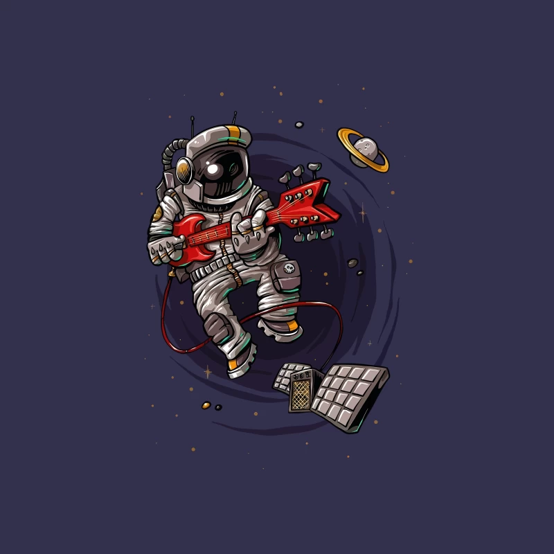 Astronaut Rocker in Space Tapestry