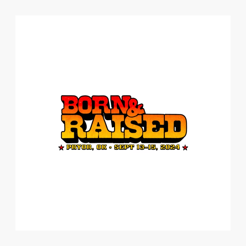 BORN AND RAISED FESTIVAL 2024 Pin