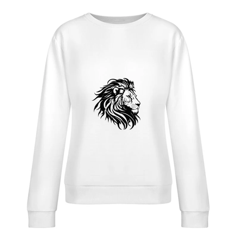 Design de Silhouette de Lion Femme Sweat-shirt à enfiler