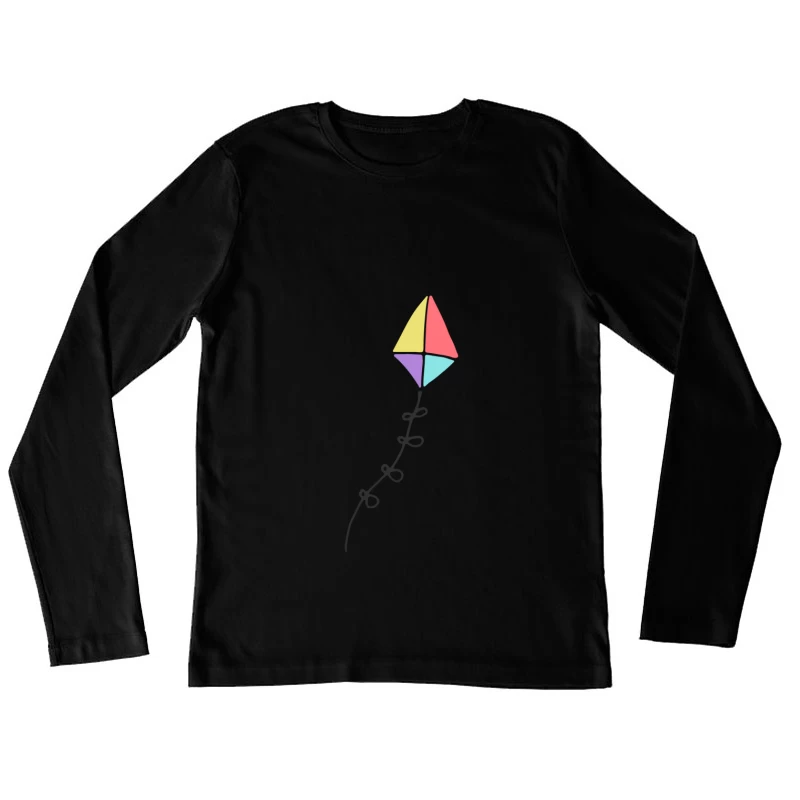 Cerf-volant coloré avec queue en spirale Femme Manches Longues T-Shirt