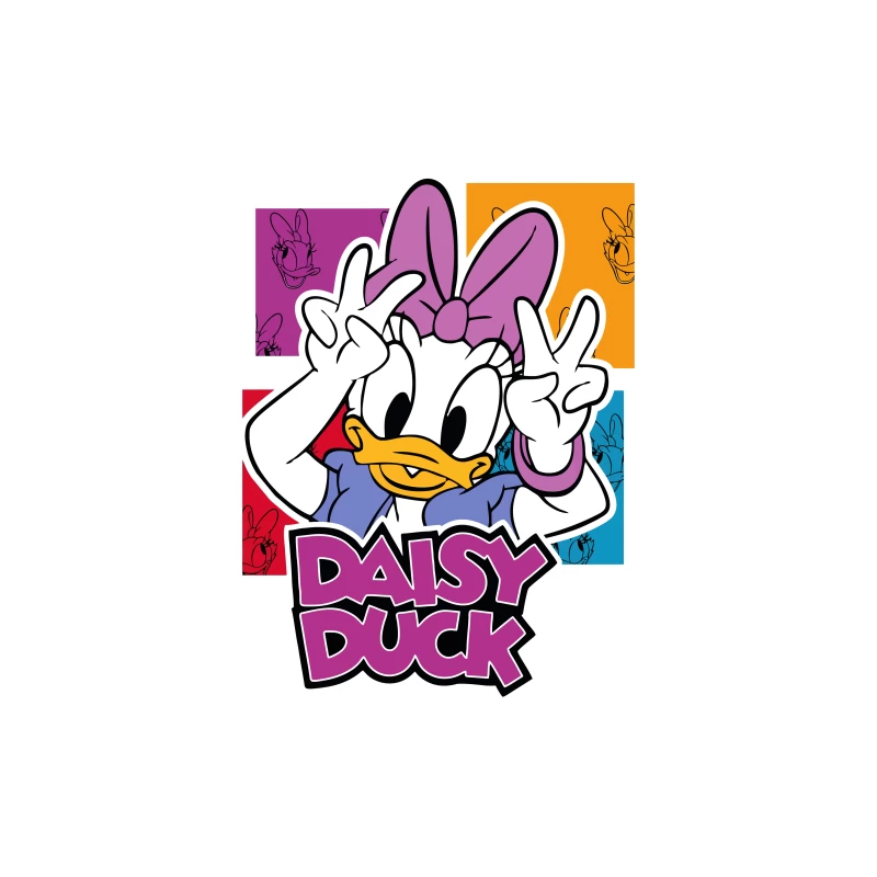 Retro Cartoon Duck – Playful & Nostalgic Design Tapestry