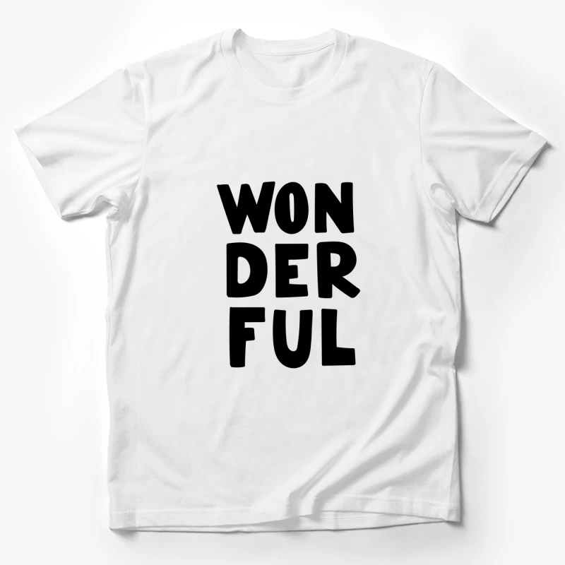 Design typographique 'Wonderful' noir Homme T-Shirt