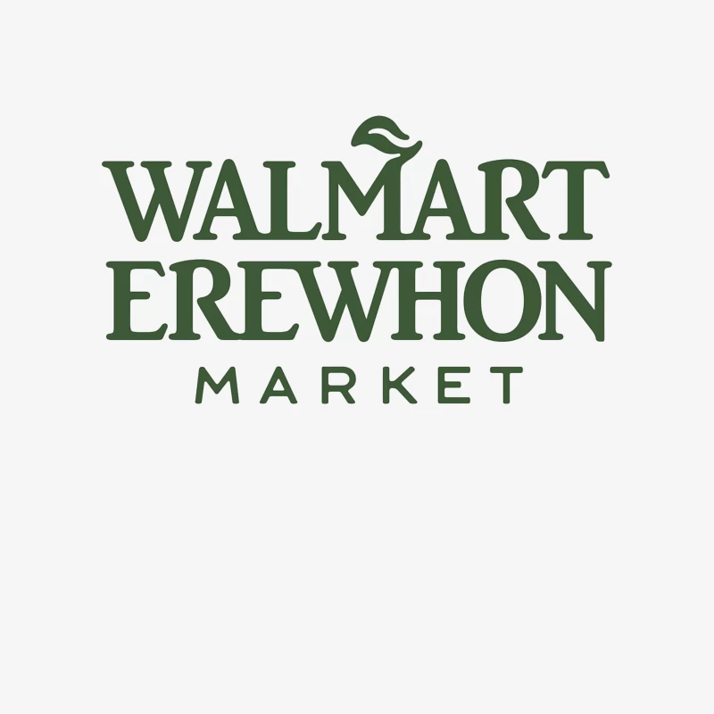 Walmart-Erewhon Market Logo Parody in Green Male Pullover Sweatshirt