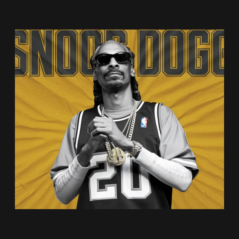 Iconic Rapper in NBA Jersey with Bling 2 Mouse Pad