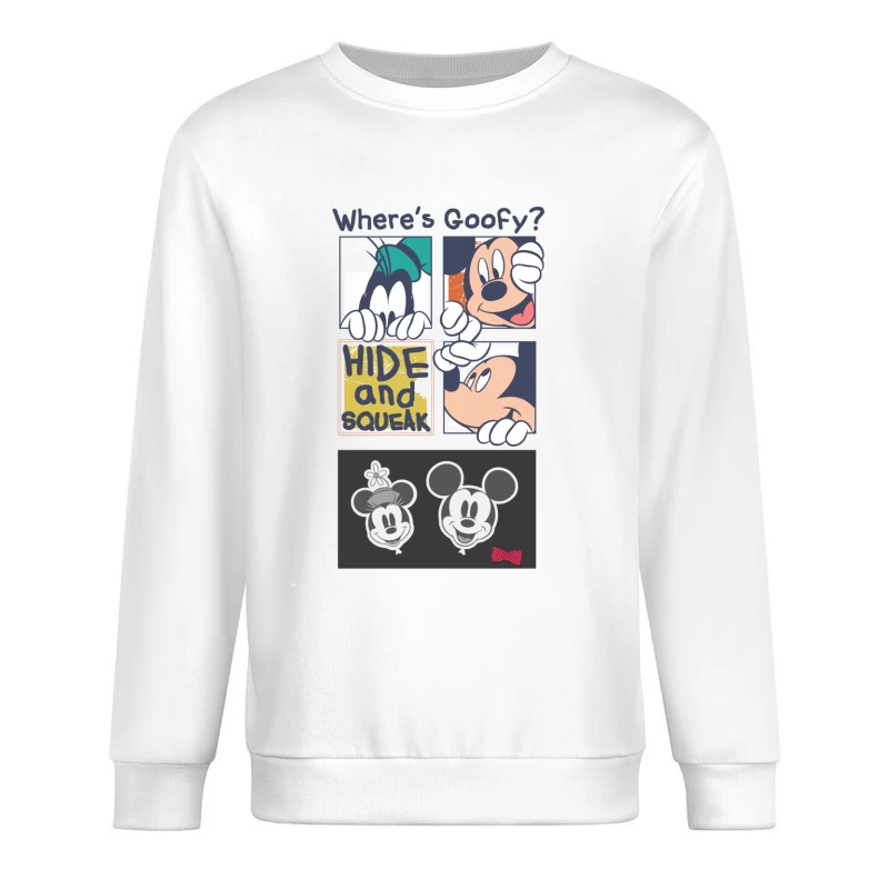 Wo ist Goofy? Verstecken und Quietschen Herren Pullover Sweatshirt
