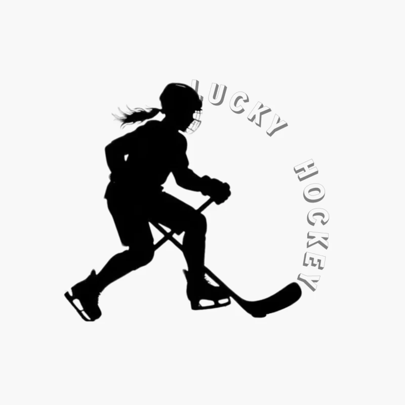 Female Hockey Player Silhouette in Action Cotton Tote Bag