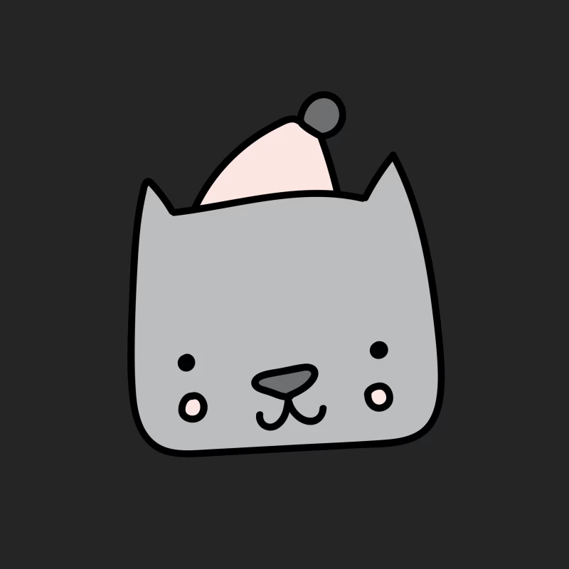 Chat mignon avec bonnet Homme Sweat-shirt à enfiler