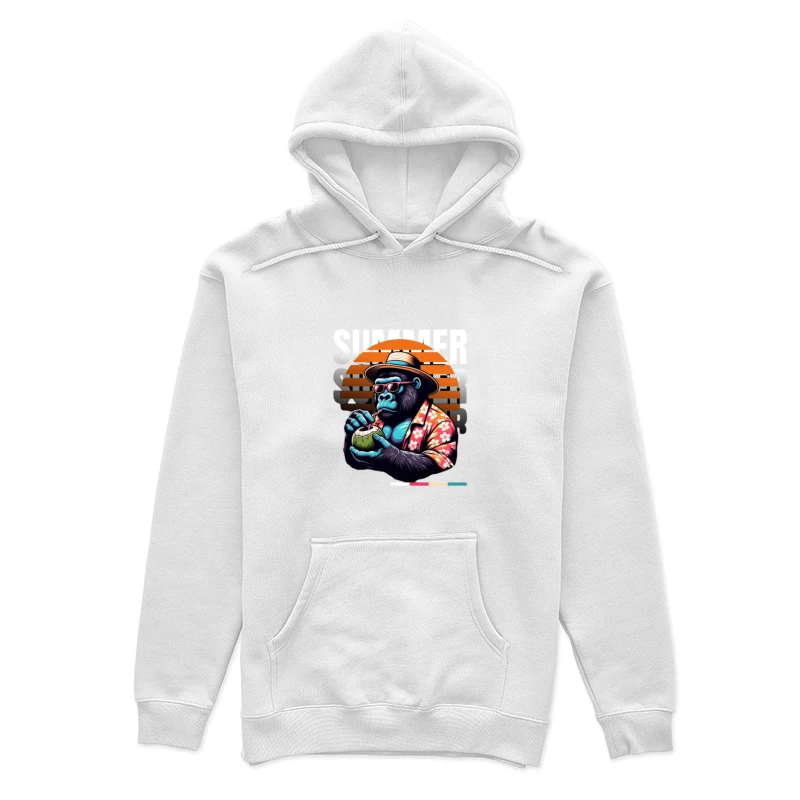 Sommergorilla mit Kokosnussgetränk Damen Pullover Hoodie