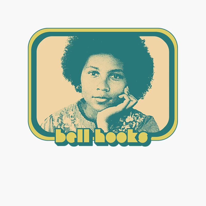 Bell Hooks  Retro Style Feminist Icon Design Cotton Tote Bag