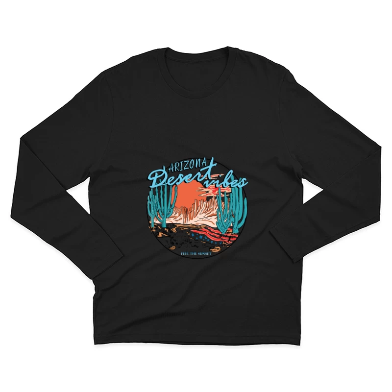Arizona Wüstenlandschaft bei Sonnenuntergang Herren Langarm T-Shirt