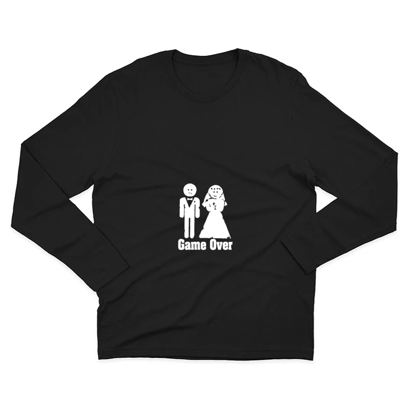 Humour de Mariage - Game Over Homme Manches Longues T-Shirt