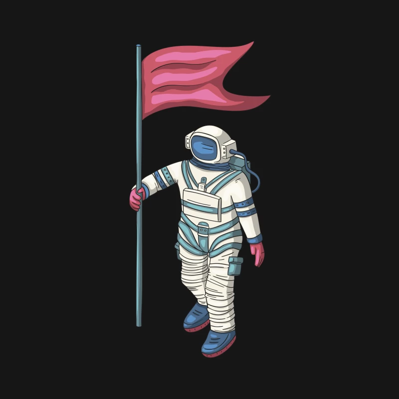 Astronaut mit Fahne Herren T-Shirt