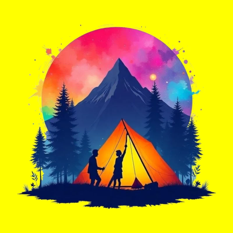Camping Adventure under the Stars Pin