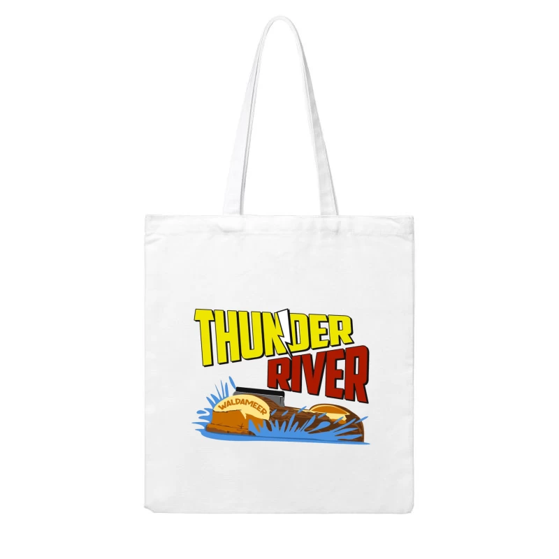 Thunder River Water Ride Logo at Waldameer Park Cotton Tote Bag