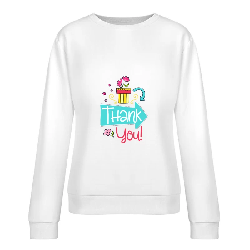 Carte de remerciement colorée Femme Sweat-shirt à enfiler