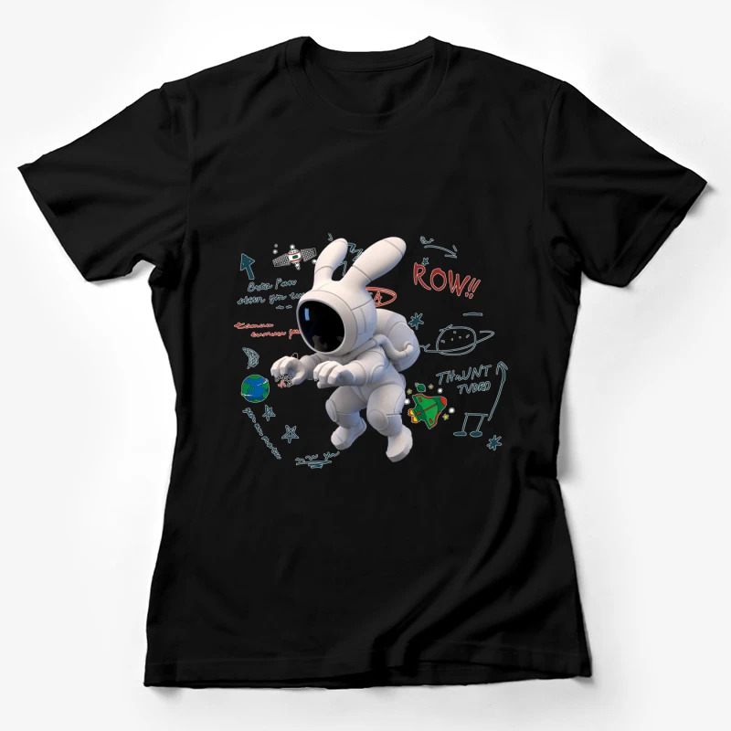 Kreativer Astronaut im Weltraumdesign Damen T-Shirt