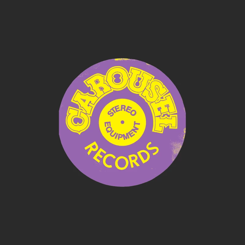 Vintage Carousel Records Stereo Equipment Label Design Baseball Cap