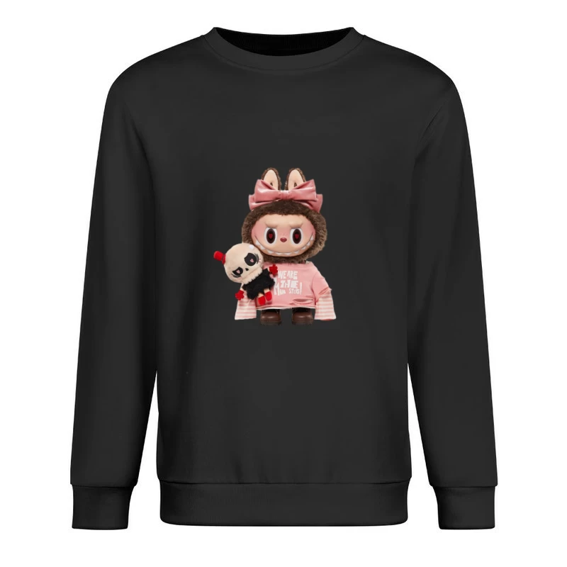 Niedliches Monster mit Plüschpuppe Herren Pullover Sweatshirt