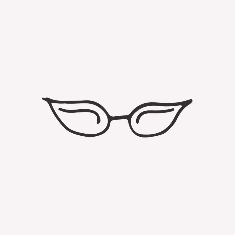 Lunettes de style œil de chat minimalistes Femme T-Shirt