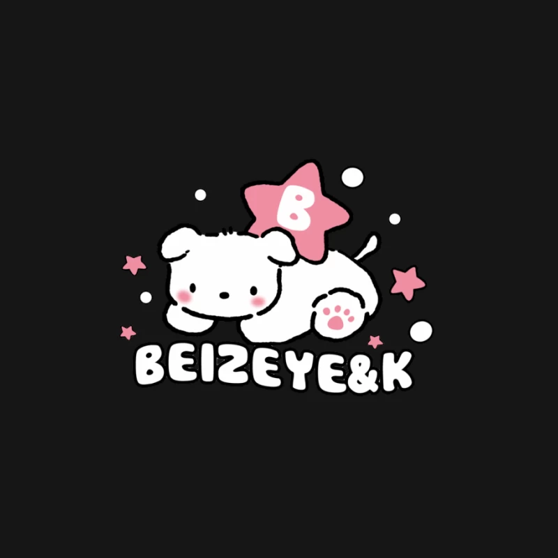 Chiot mignon avec étoile rose Femme T-Shirt