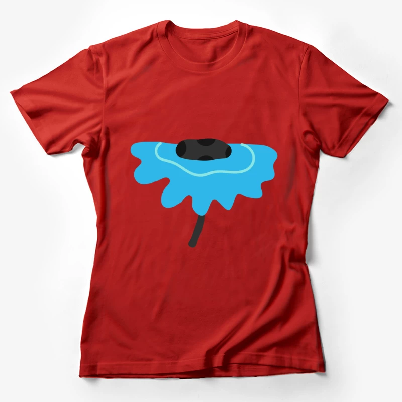Fleur abstraite bleue Femme T-Shirt
