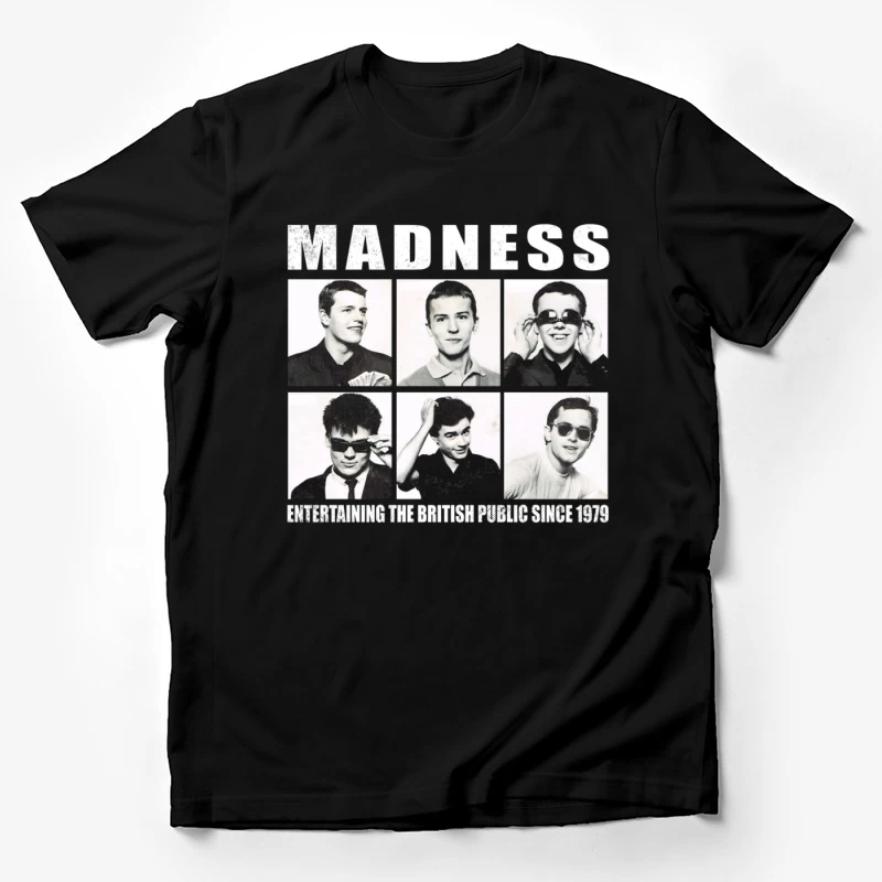 Vintage Portrait Collection of British Ska Band Madness - Since 1979 Male T-Shirt