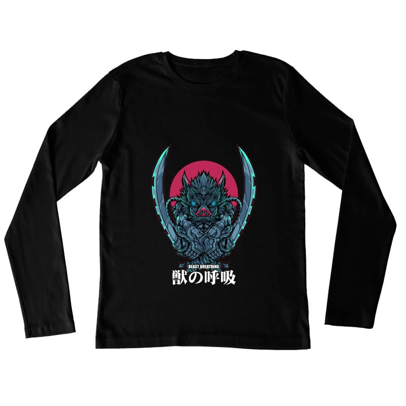 Beast Breathing Character Illustration Female Long Sleeve T-Shirt