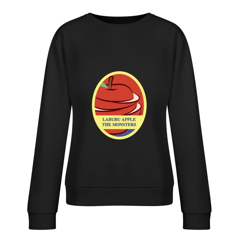 Labubu Apple Die Monster Emblem Damen Pullover Sweatshirt