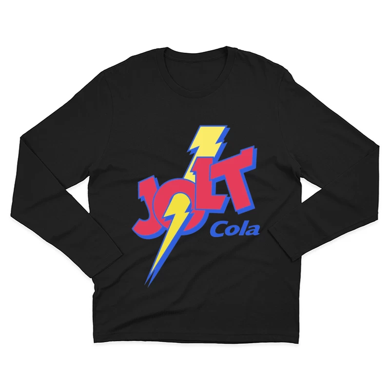 Retro Jolt Cola Energy Drink Logo with Lightning Bolt Design Male Long Sleeve T-Shirt