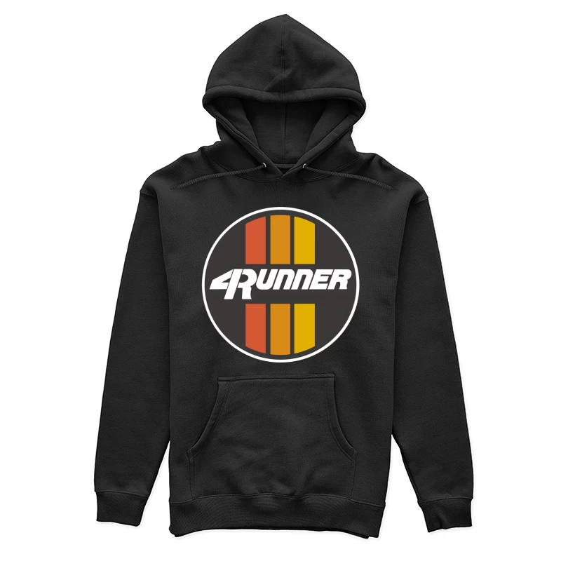 Retro-Style 4Runner Logo with Orange-Yellow Racing Stripes Female Pullover Hoodie