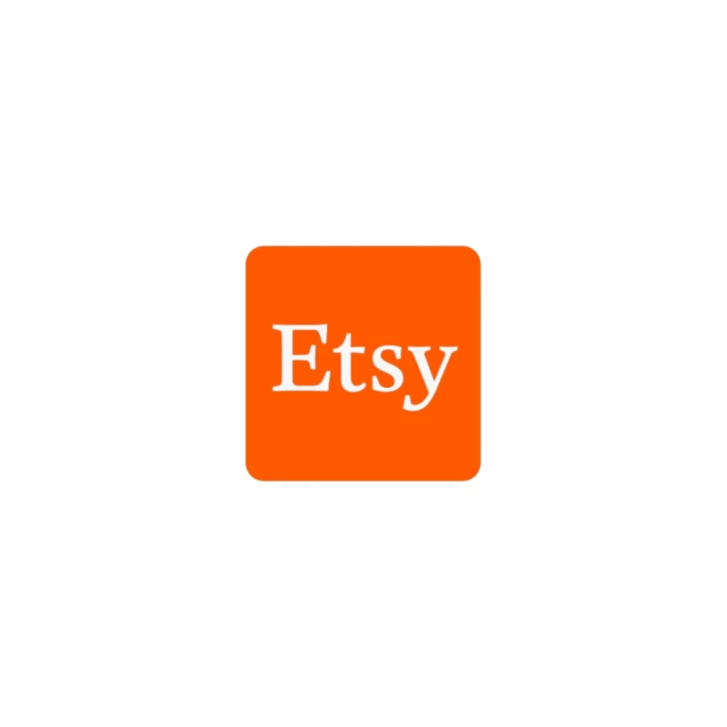 Etsy Official Logo - Orange Square E-commerce Marketplace Icon iPhone Case