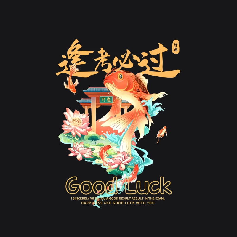 Koi-Fisch Glückwünsche Design Herren Pullover Hoodie